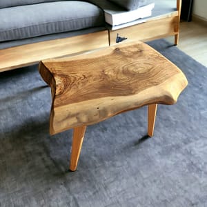 WG-1056 Solid Walnut Live Edge Coffee Table – Artisan Handmade Centerpiece
