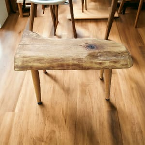WG-1068 Modern Rustic Walnut Coffee Table – Handmade Live Edge Design