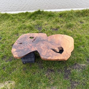 WG-1047 Handmade Walnut Live Edge Coffee Table – Rustic & Modern Wood Design