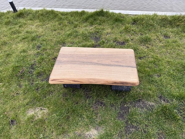 WG-1212 Rustic Handmade Walnut Coffee Table – Live Edge Natural Wood Beauty