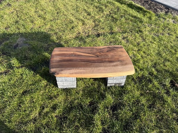 WG-1217 Solid Walnut Live Edge Coffee Table – Artisan Handmade Centerpiece
