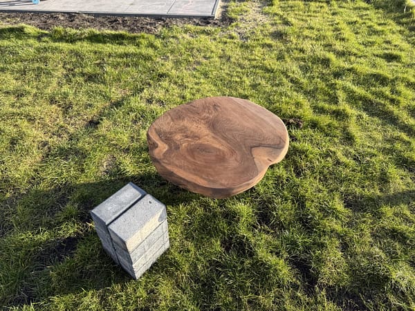 WG-1214 Handmade Walnut Live Edge Coffee Table – Rustic & Modern Wood Design