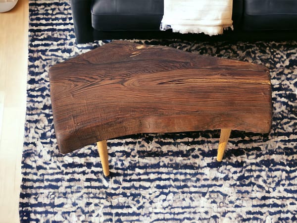 WG-1029 Solid Walnut Live Edge Coffee Table – Artisan Handmade Wood Design
