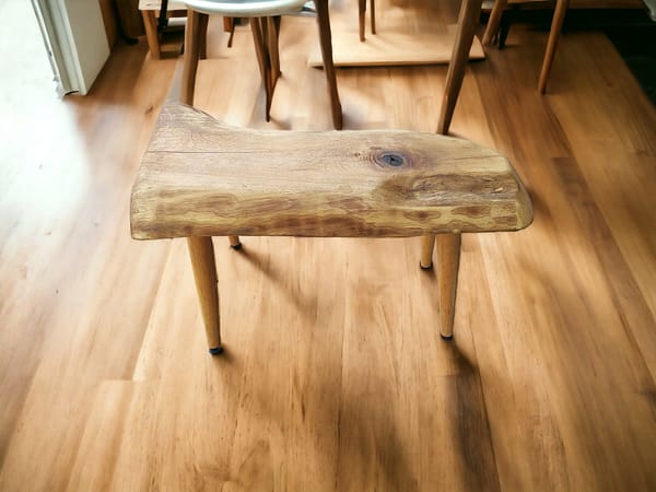 WG-1068 Modern Rustic Walnut Coffee Table – Handmade Live Edge Design
