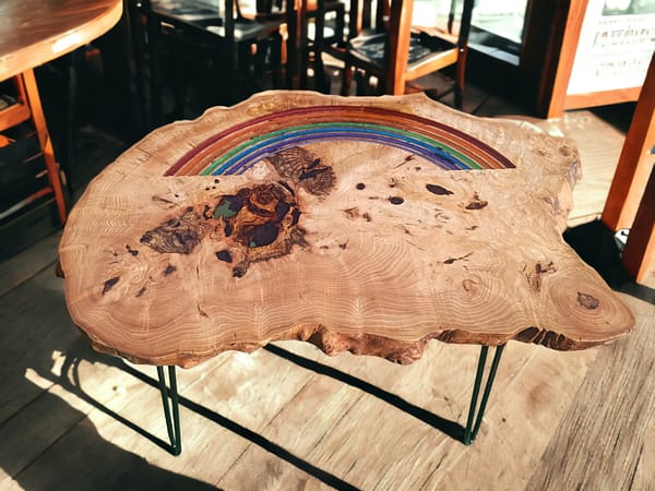 WG-EP03 Handmade Epoxy Resin & Walnut Live Edge Table – Modern Luxury Design